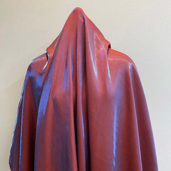 Glossy Gradient Satin - Metallic Two-Tone Iridescent Textile