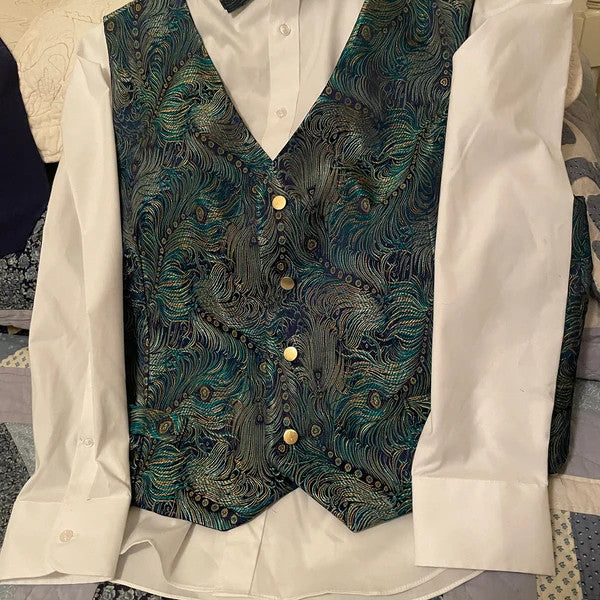 Phoenix Feather Jacquard Vest