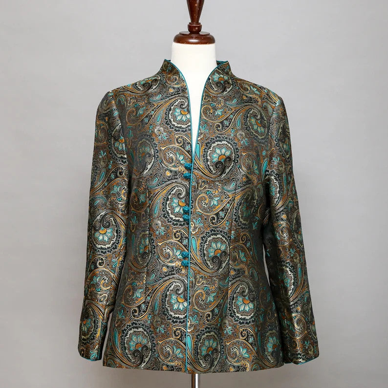 Black Paisley Jacquard Jacket