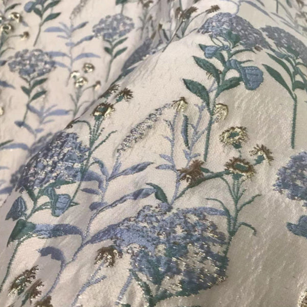 Floral Embossed Brocade - Metallic Jacquard