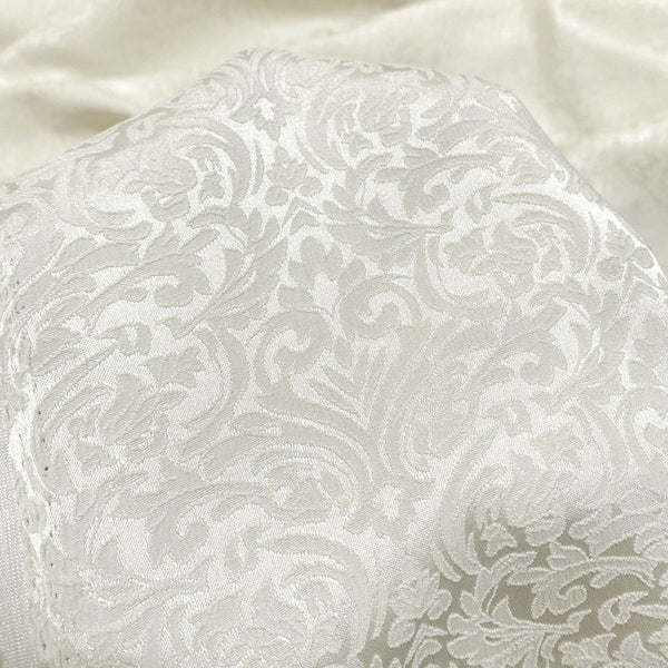 Small Damask Pattern Brocade - Beige Jacquard Textured Fabric