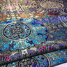 Royal Blue Geometric Relief Brocade - Multicolor Luxe