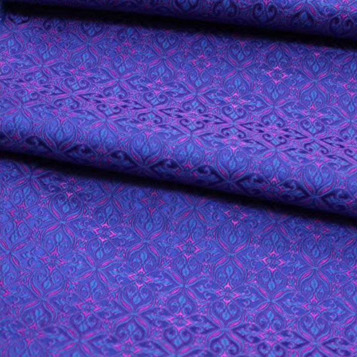 Jacquard fabric with elegant Baroque motifs for sewing and interior decor