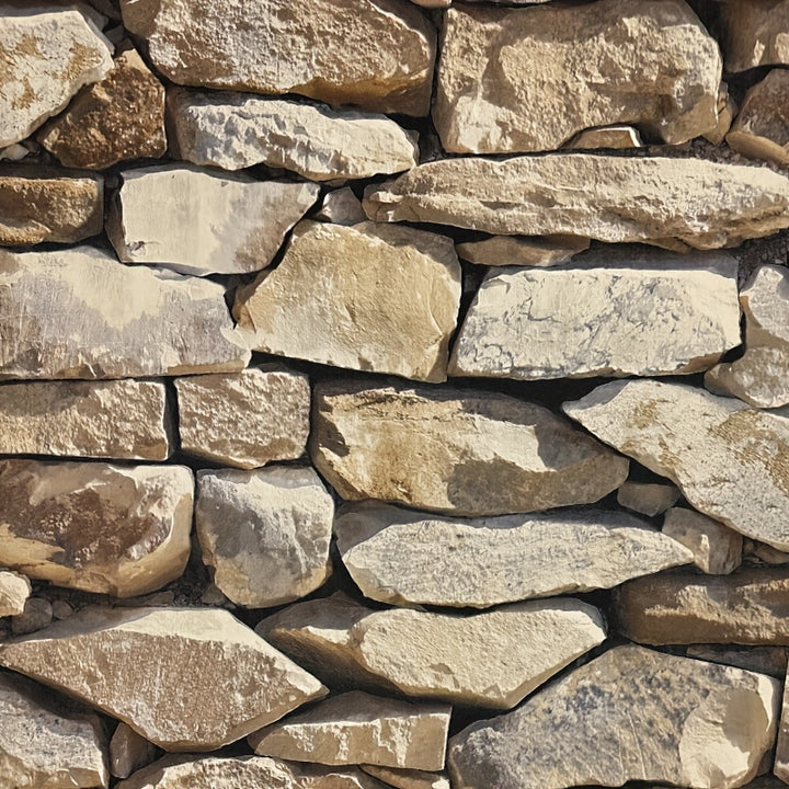 Easy-install 3D wallpaper with natural stone look and foil backing