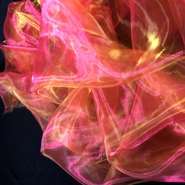 Iridescent Two-Tone Organza - Shiny Gradient Sheer Tulle